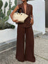 'Marisol' Sleeveless Blazer and Wide Leg Pants Set - Celes Fashion